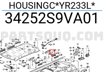 Honda 34252S9VA01 HOUSINGC*YR233L*