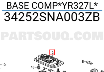 Honda 34252SNA003ZB BASE COMP*YR327L*