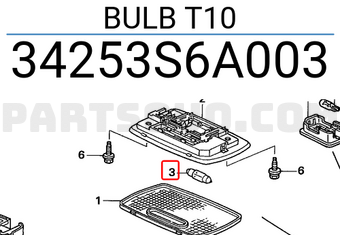 Honda 34253S6A003 BULB T10