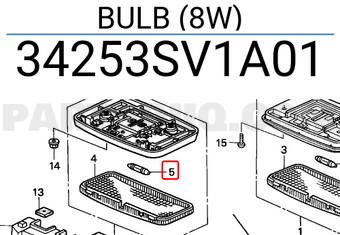 Honda 34253SV1A01 BULB (8W)
