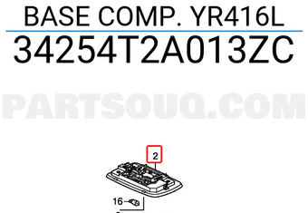 Honda 34254T2A013ZC BASE COMP. YR416L
