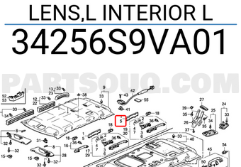 Honda 34256S9VA01 LENS,L INTERIOR L