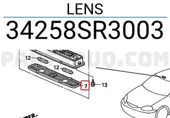 Honda 34258SR3003 LENS