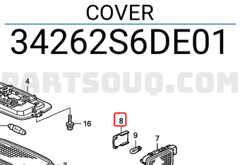 Honda 34262S6DE01 COVER