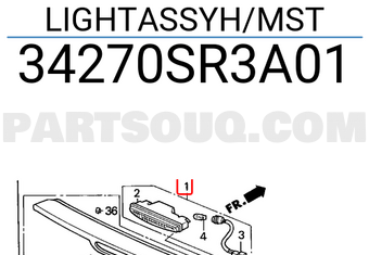 Honda 34270SR3A01 LIGHTASSYH/MST