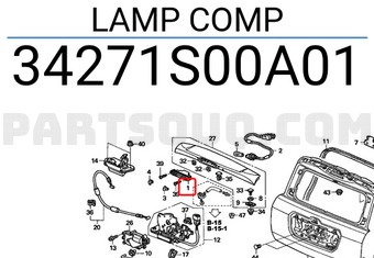 Honda 34271S00A01 LAMP COMP
