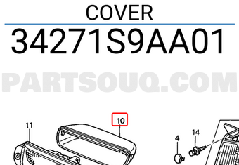 Honda 34271S9AA01 COVER