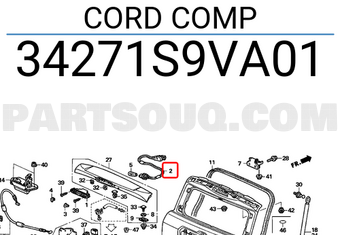 Honda 34271S9VA01 CORD COMP