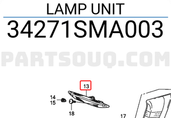 Honda 34271SMA003 LAMP UNIT