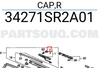 Honda 34271SR2A01 CAP,R