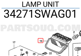 Honda 34271SWAG01 LAMP UNIT