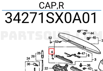 Honda 34271SX0A01 CAP,R