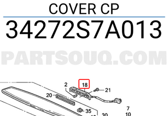 Honda 34272S7A013 COVER CP