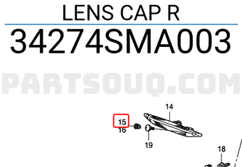 Honda 34274SMA003 LENS CAP R