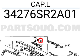 Honda 34276SR2A01 CAP,L