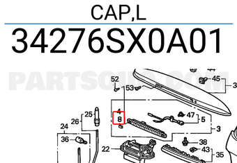 Honda 34276SX0A01 CAP,L