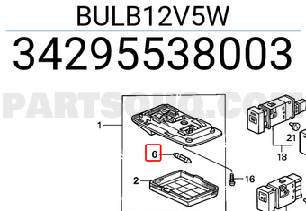 Honda 34295538003 BULB12V5W