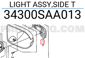Honda 34300SAA013 LIGHT ASSY,SIDE T