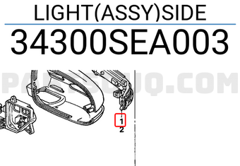 Honda 34300SEA003 LIGHT(ASSY)SIDE