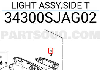 Honda 34300SJAG02 LIGHT ASSY,SIDE T
