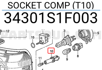 Honda 34301S1F003 SOCKET COMP (T10)
