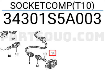 Honda 34301S5A003 SOCKETCOMP(T10)