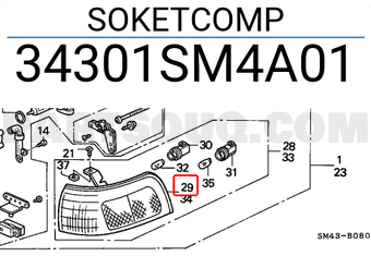 Honda 34301SM4A01 SOKETCOMP