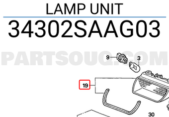 Honda 34302SAAG03 LAMP UNIT