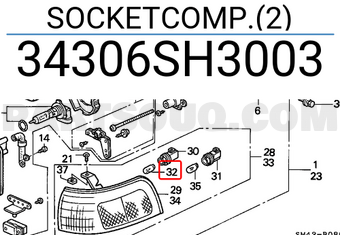 Honda 34306SH3003 SOCKETCOMP.(2)