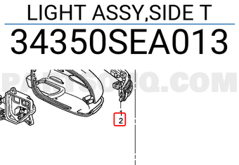 Honda 34350SEA013 LIGHT ASSY,SIDE T