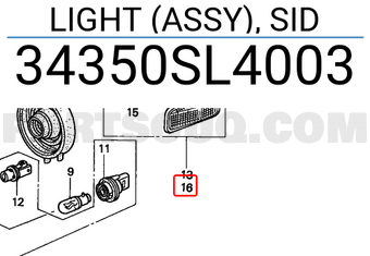 Honda 34350SL4003 LIGHT (ASSY),SID