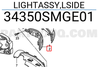 Honda 34350SMGE01 LIGHTASSY,LSIDE