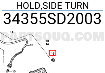 Honda 34355SD2003 HOLD,SIDE TURN