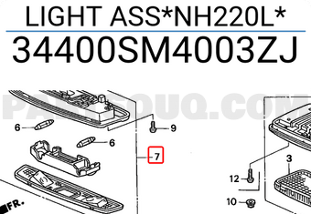 Honda 34400SM4003ZJ LIGHT ASS*NH220L*