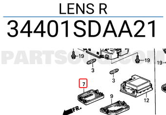 Honda 34401SDAA21 LENS R