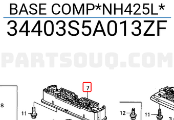 Honda 34403S5A013ZF BASE COMP*NH425L*