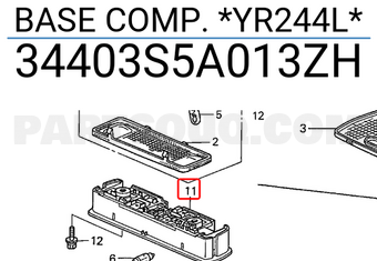 Honda 34403S5A013ZH BASE COMP. *YR244L*