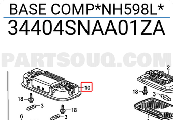 Honda 34404SNAA01ZA BASE COMP*NH598L*