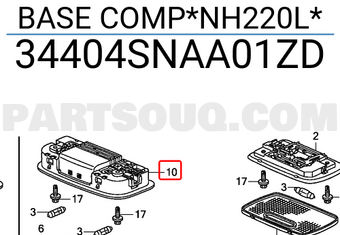 Honda 34404SNAA01ZD BASE COMP*NH220L*