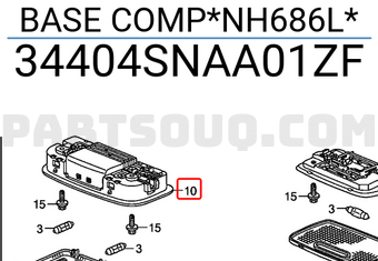 Honda 34404SNAA01ZF BASE COMP*NH686L*