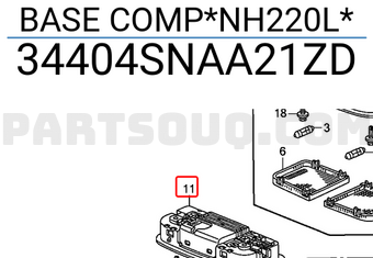 Honda 34404SNAA21ZD BASE COMP*NH220L*