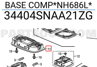 Honda 34404SNAA21ZG BASE COMP*NH686L*