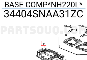 Honda 34404SNAA31ZC BASE COMP*NH220L*