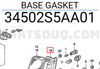 Honda 34502S5AA01 BASE GASKET