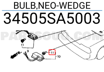 Honda 34505SA5003 BULB,NEO-WEDGE