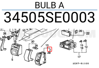 Honda 34505SE0003 BULB A