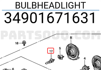 Honda 34901671631 BULBHEADLIGHT