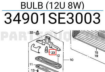 Honda 34901SE3003 BULB (12U 8W)