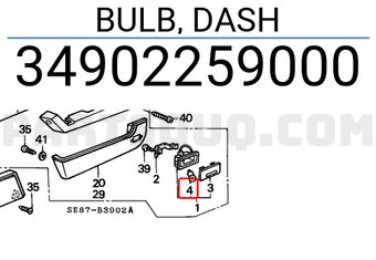 Honda 34902259000 BULB, DASH