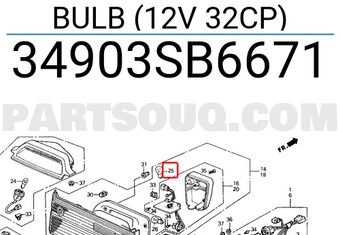 Honda 34903SB6671 BULB (12V 32CP)